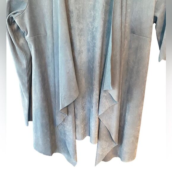 Soft Surroundings Sz XS Soft Blue Waterfall Front Long Sleeve Cardigan - Picture 4 of 7